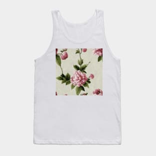 Floral Dusty Pink Vintage Pattern Tank Top